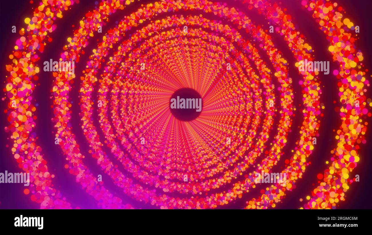 Circle tunnel with particles. Computer generated 3d render Stock Photo ...