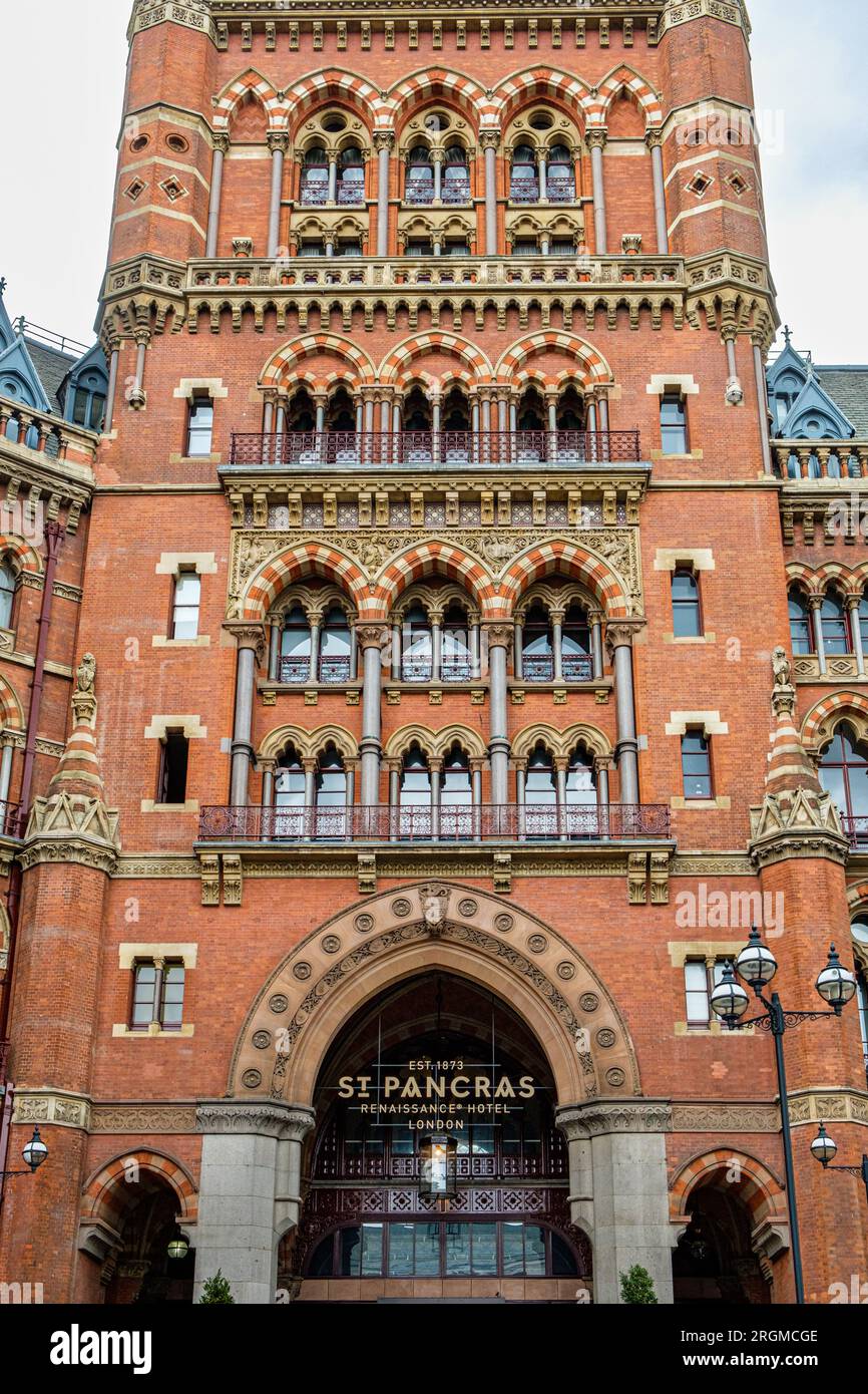 Architectural details, St Pancras Renaissance London Hotel, Euston Road