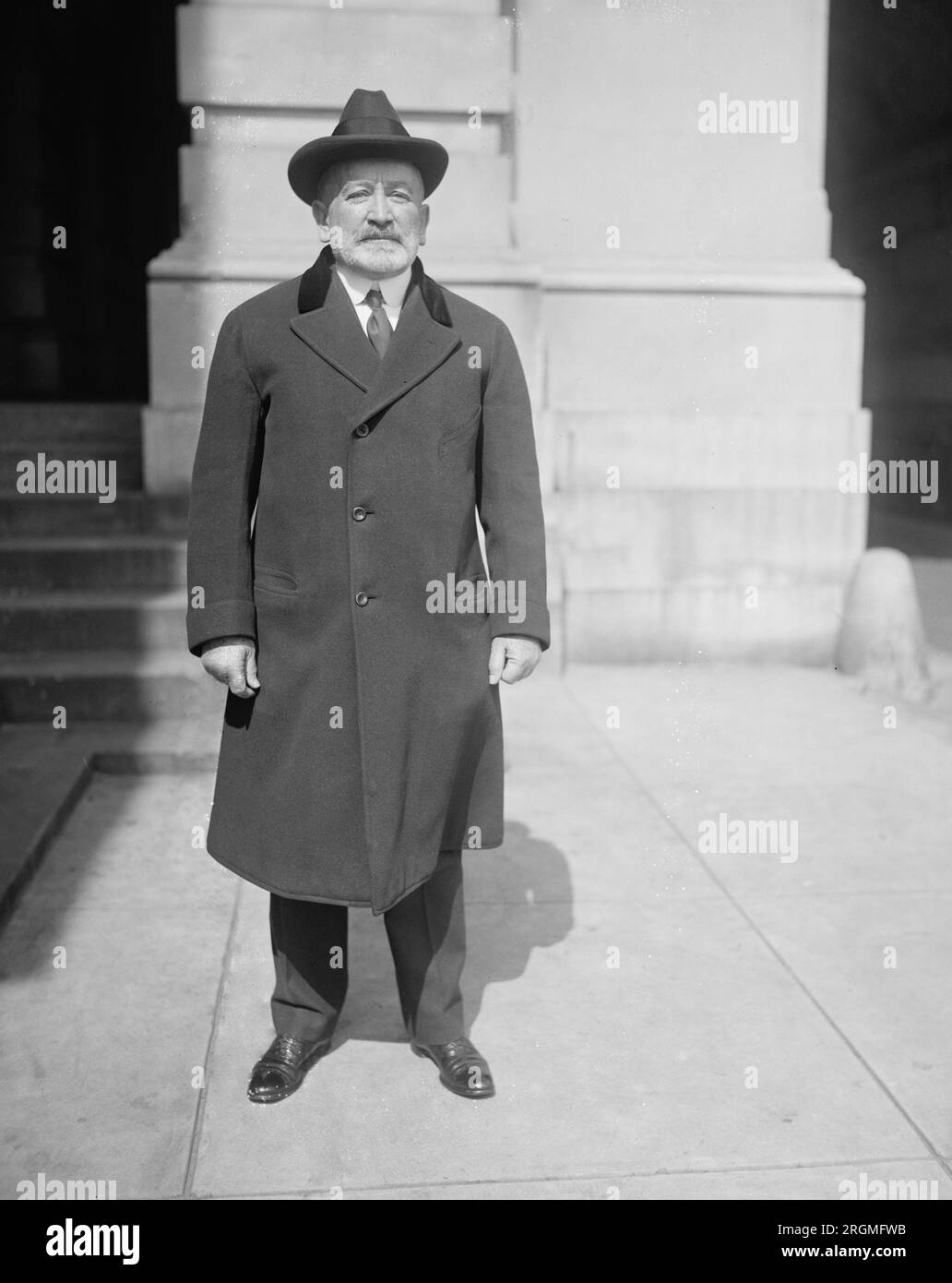 James D. Phelan standing outdoors ca. 1924 Stock Photo