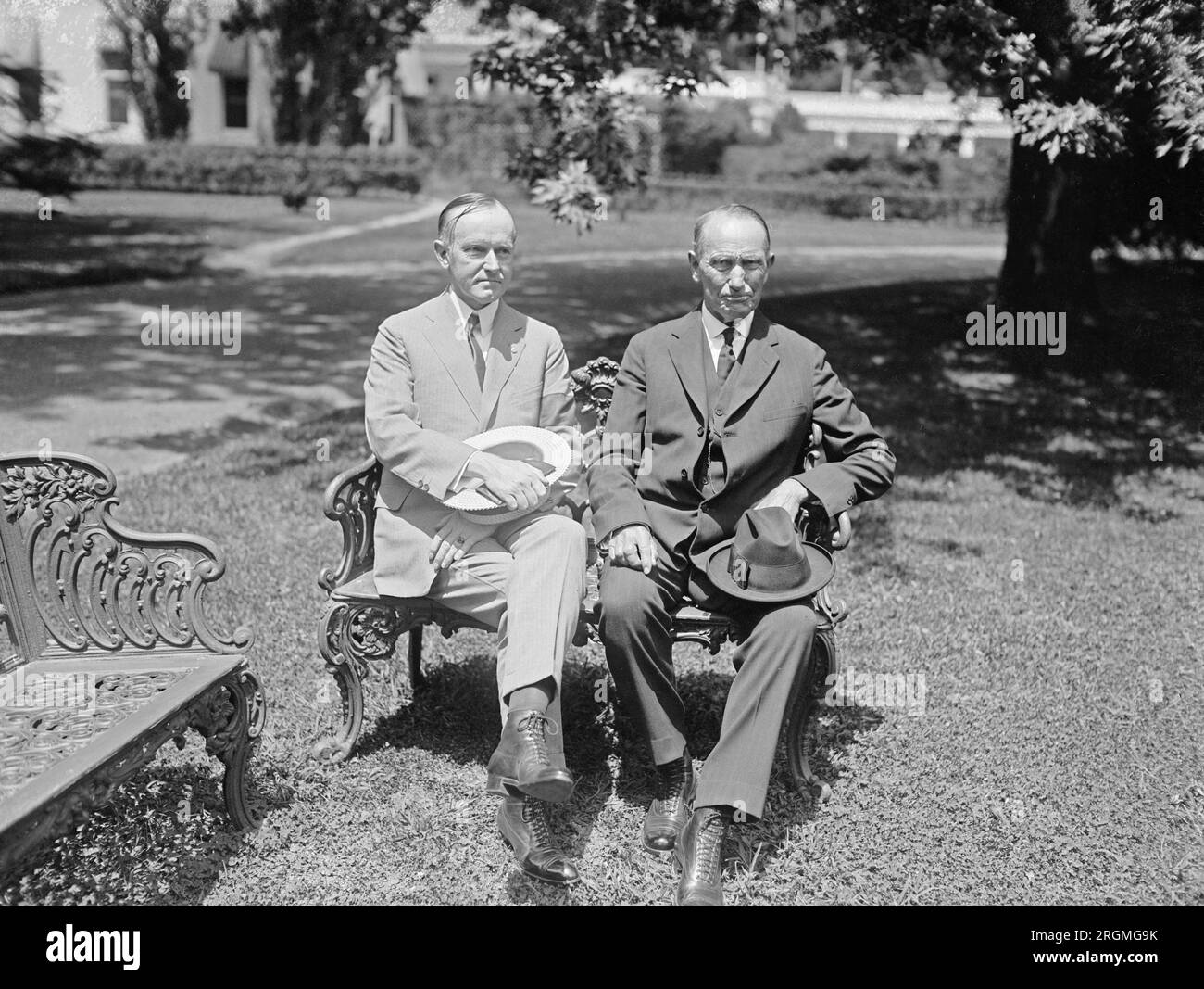 President Coolidge & his father John Coolidge ca. 1924 Stock Photo Alamy