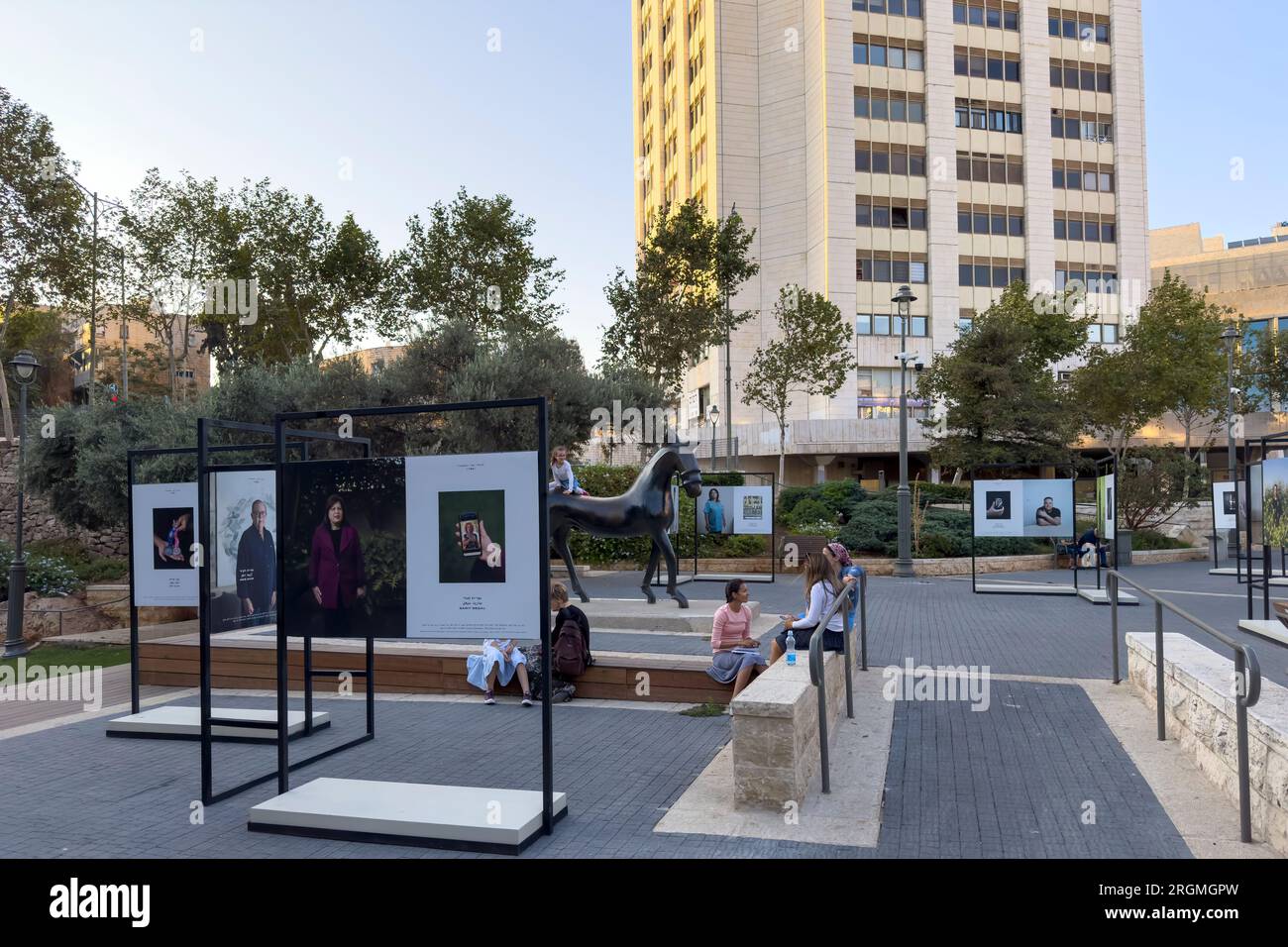 A photography exhibition at the Menorah Garden (also known as the Horse