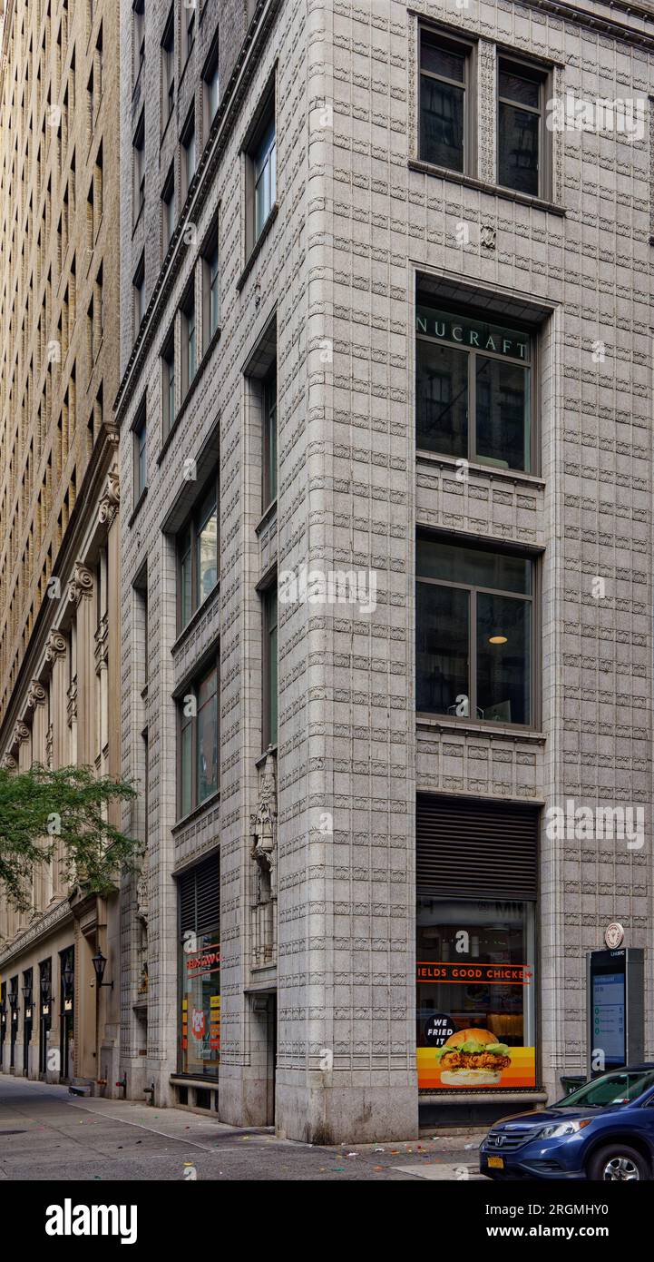 Midtown South White terra cotta sheathes the base of Gothicstyled Remsen Building, a brick and