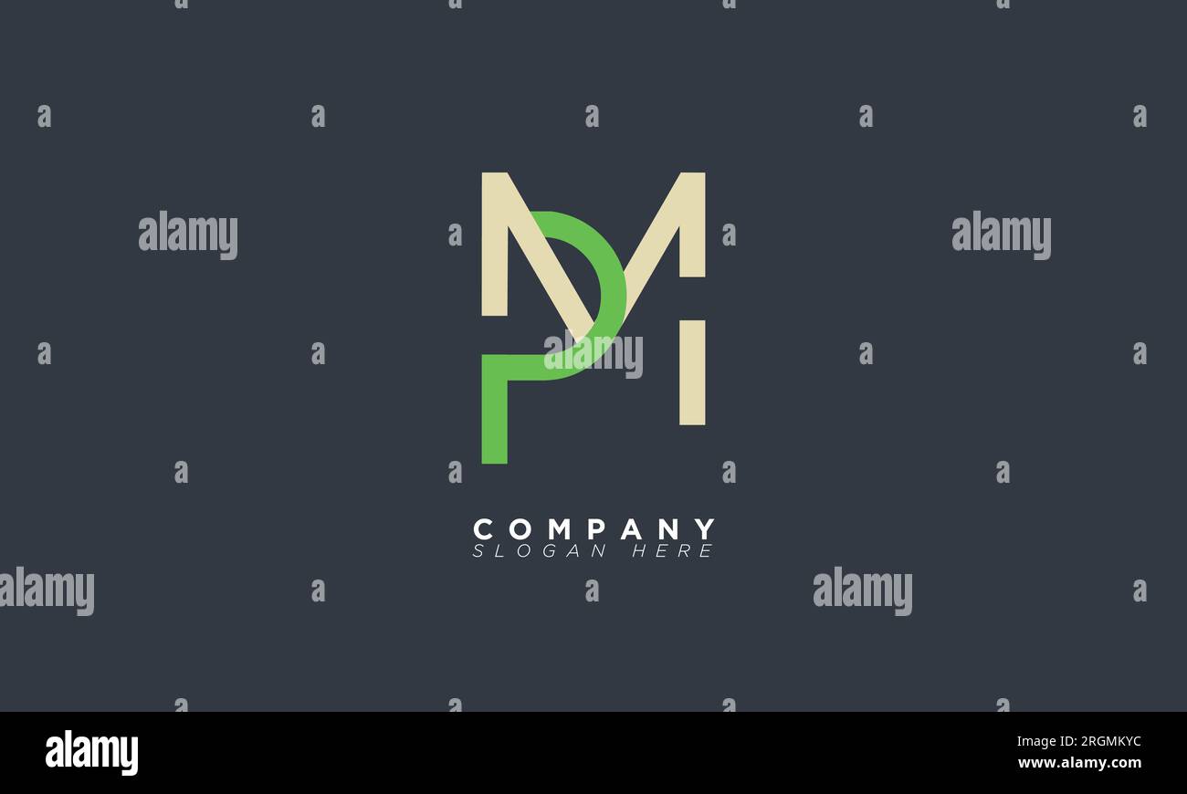 PM Alphabet letters Initials Monogram logo Stock Vector