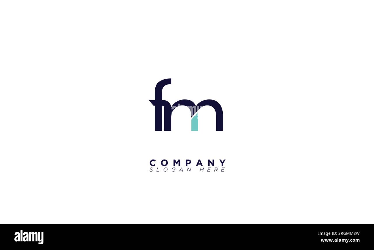 FM Alphabet letters Initials Monogram logo Stock Vector