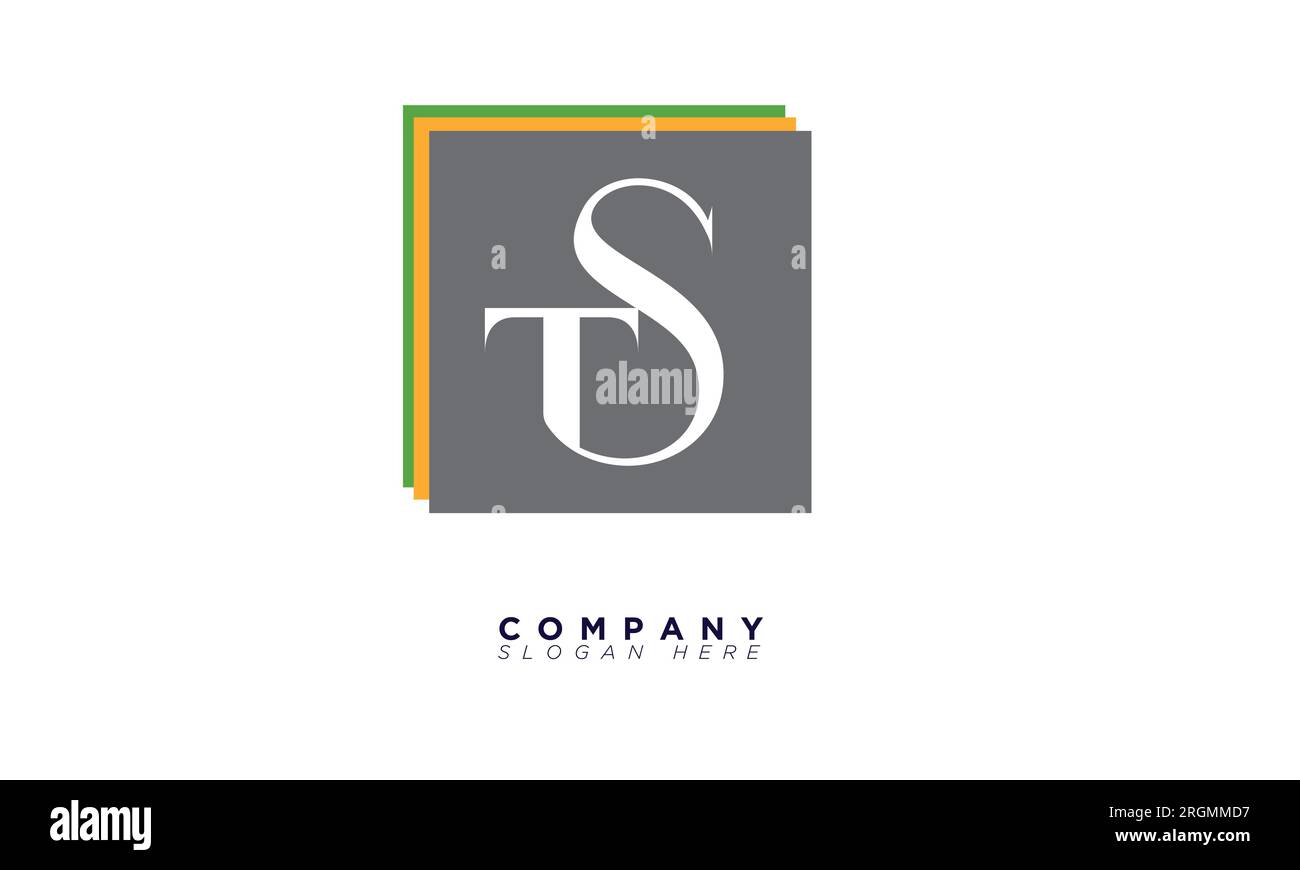 TS Alphabet letters Initials Monogram logo Stock Vector