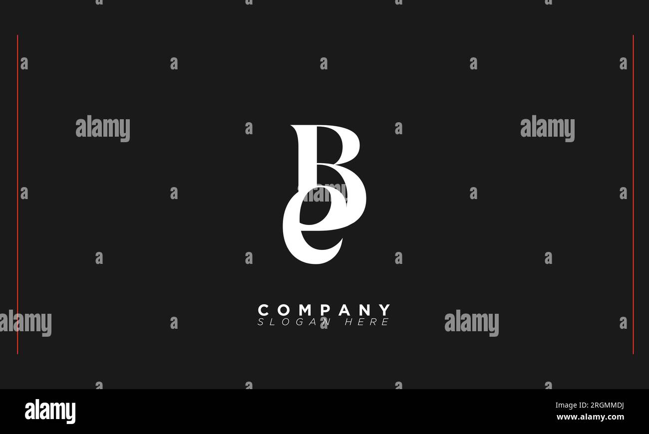 EB Alphabet letters Initials Monogram logo Stock Vector