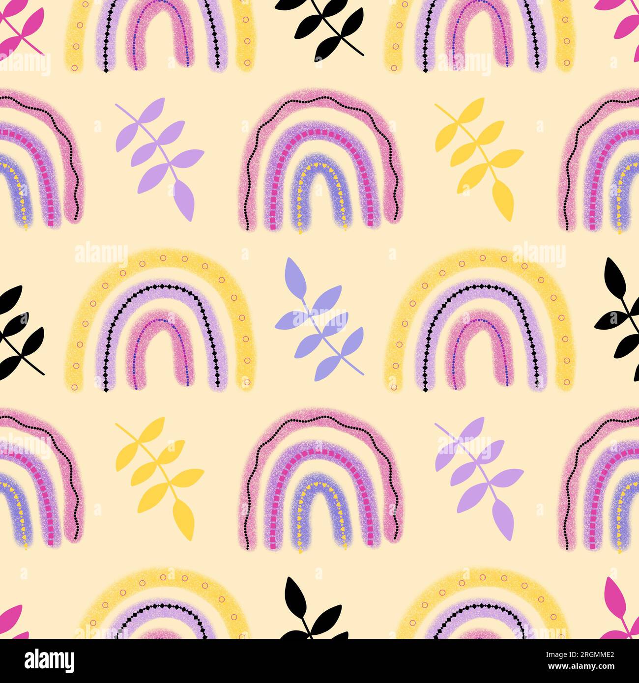 Cartoon kids seamless rainbow pattern for wrapping paper and fabrics ...