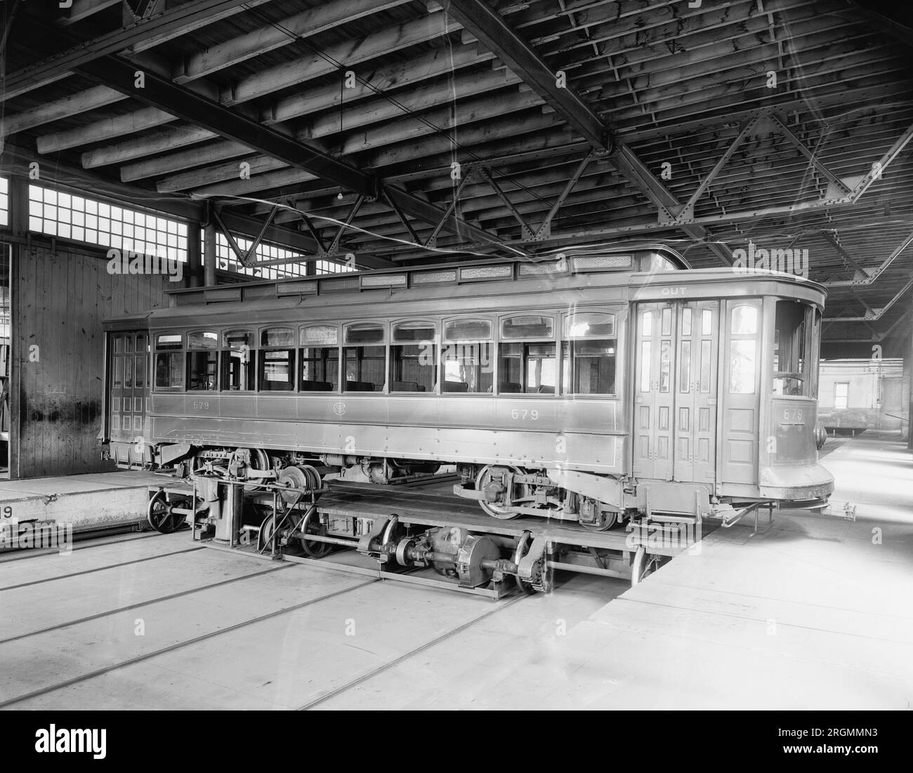 Trolley Car ca. 19101935 Stock Photo Alamy