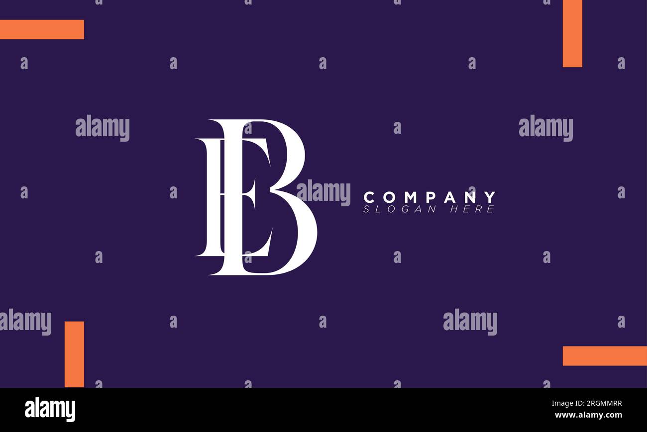 EB Alphabet letters Initials Monogram logo Stock Vector