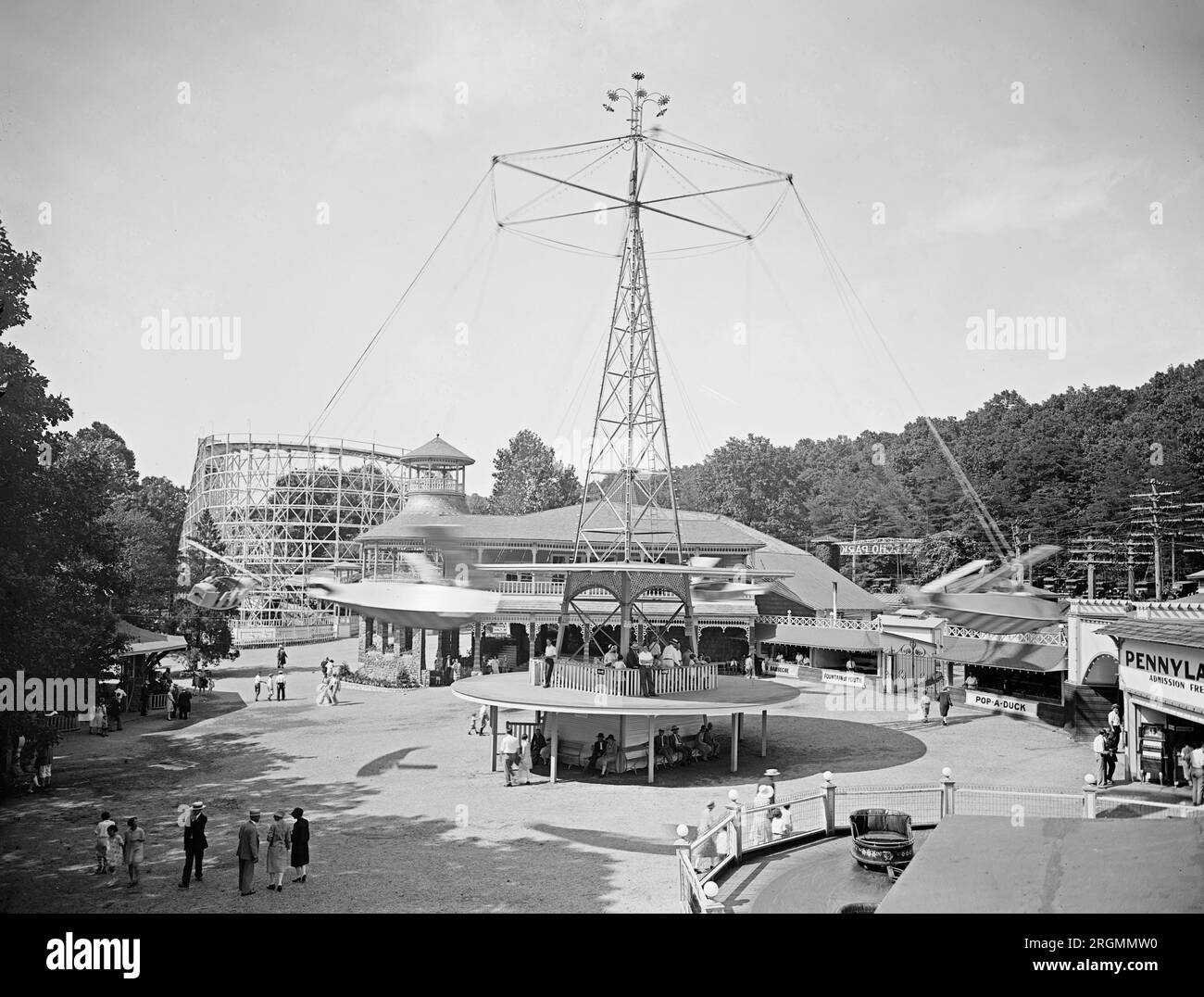 Amusement park rides at Glen Echo Park ca. 19101935 Stock Photo Alamy