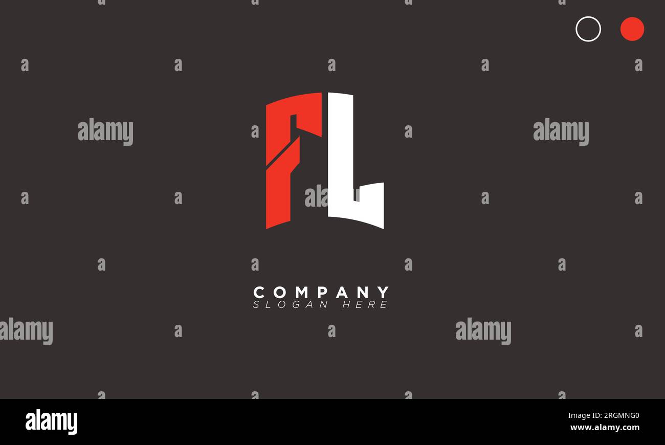 FL Alphabet letters Initials Monogram logo Stock Vector