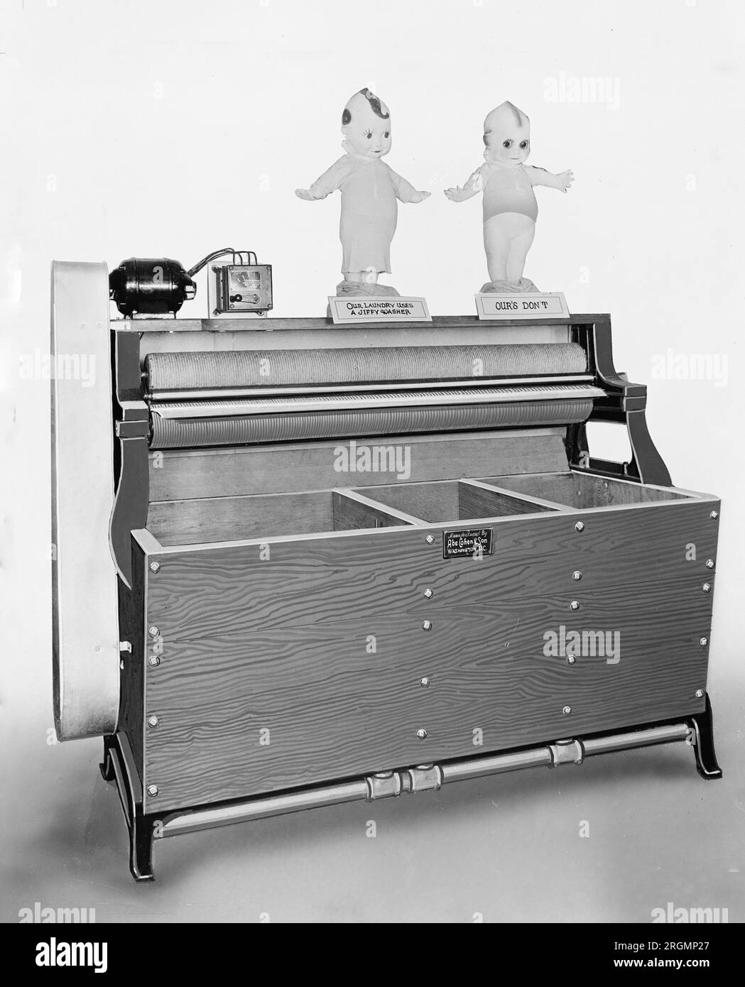 Abe Cohen Washing Machine ca. 1910-1925 Stock Photo