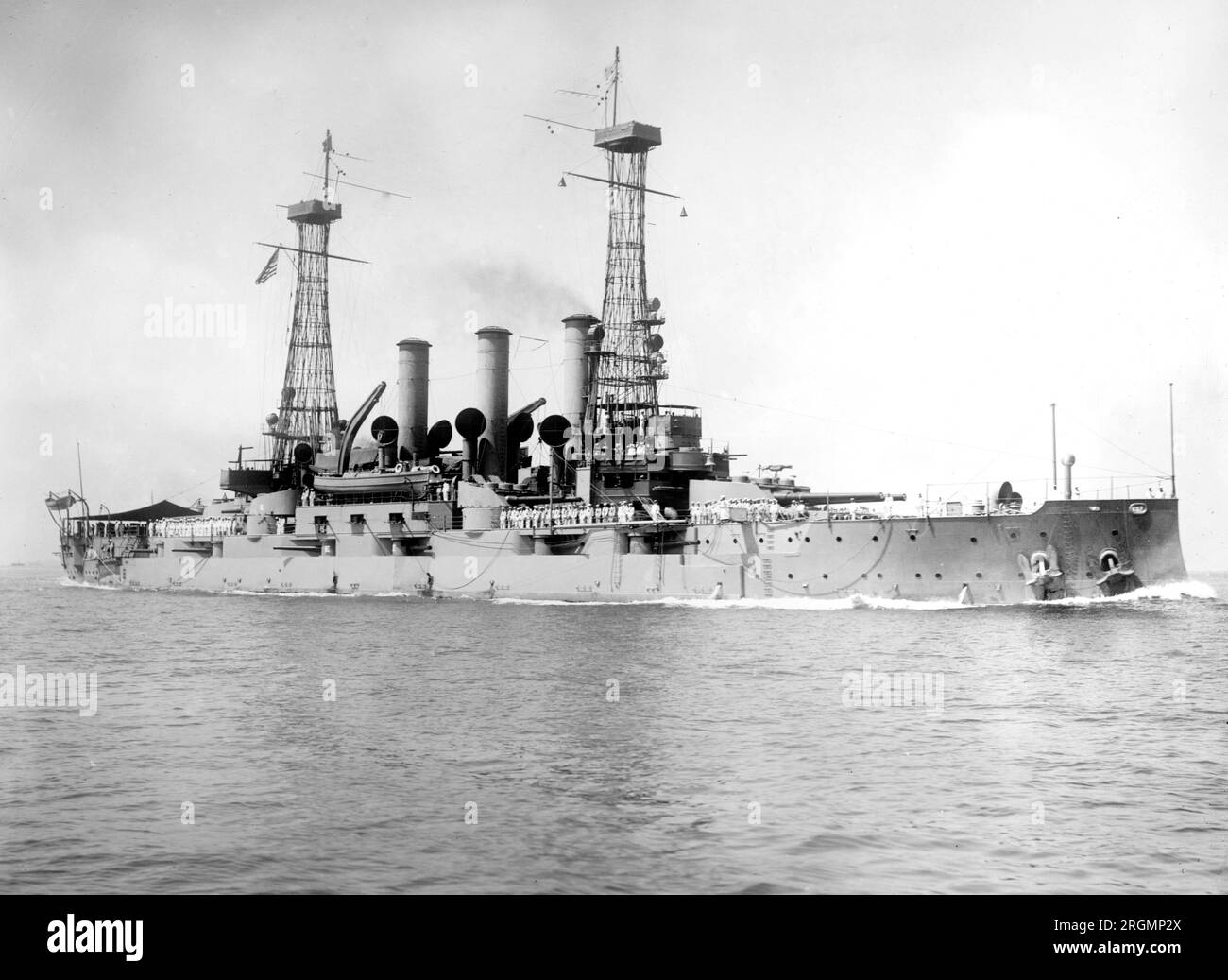 U.S.S. Connecticut underway ca. 19101925 Stock Photo Alamy
