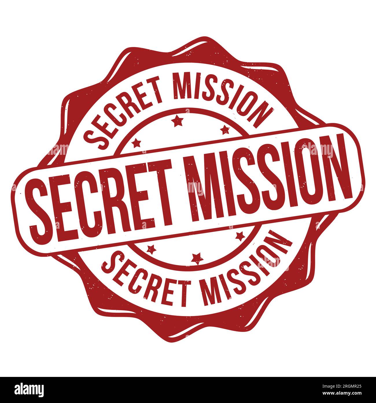 Secret mission grunge rubber stamp on white background, vector illustration Stock Vector