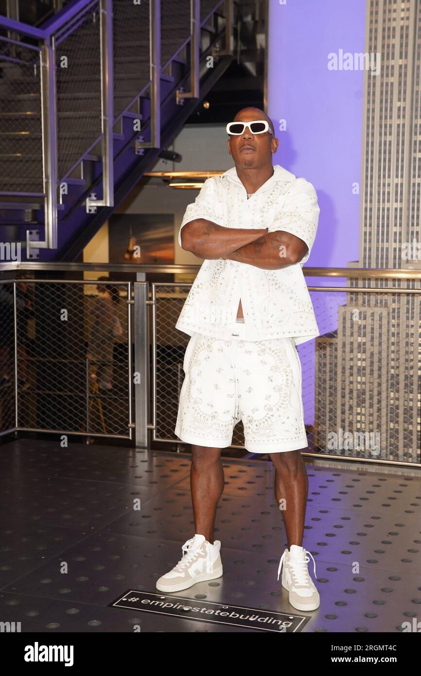 New York, NY, USA. 10th Aug, 2023. Ja Rule at a public appearance for DEF JAM Recording Artists Light Empire State Building Gold to Mark 50th Anniversary of Hip-Hop, The Empire State Building, New York, NY August 10, 2023. Credit: Eli Winston/Everett Collection/Alamy Live News Stock Photo