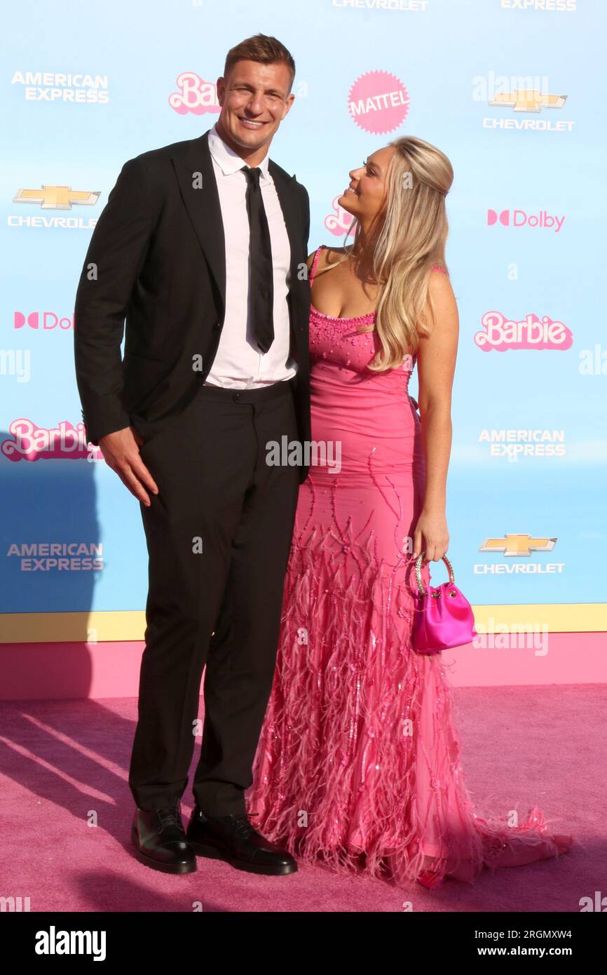 Barbie World Premiere at the Shrine Auditorium on July 9, 2023 in Los Angeles, CA Featuring: Rob Gronkowski, Camille Kostek Where: Los Angeles, California, United States When: 10 Jul 2023 Credit: Nicky Nelson/WENN Stock Photo