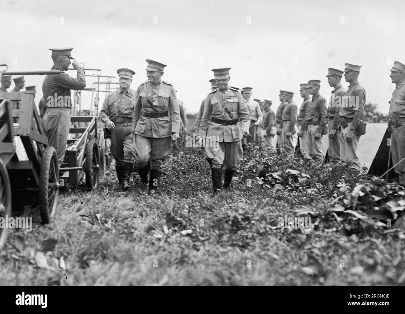 General LeJeune reviewing Marines ca. 1924 Stock Photo Alamy