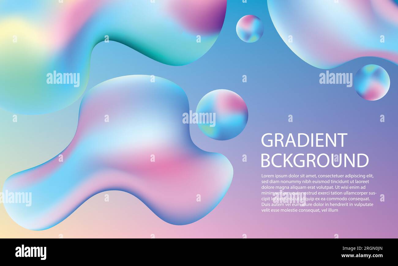 beautiful colorful gradient fluid abstract background. eps 10 vector. Stock Vector