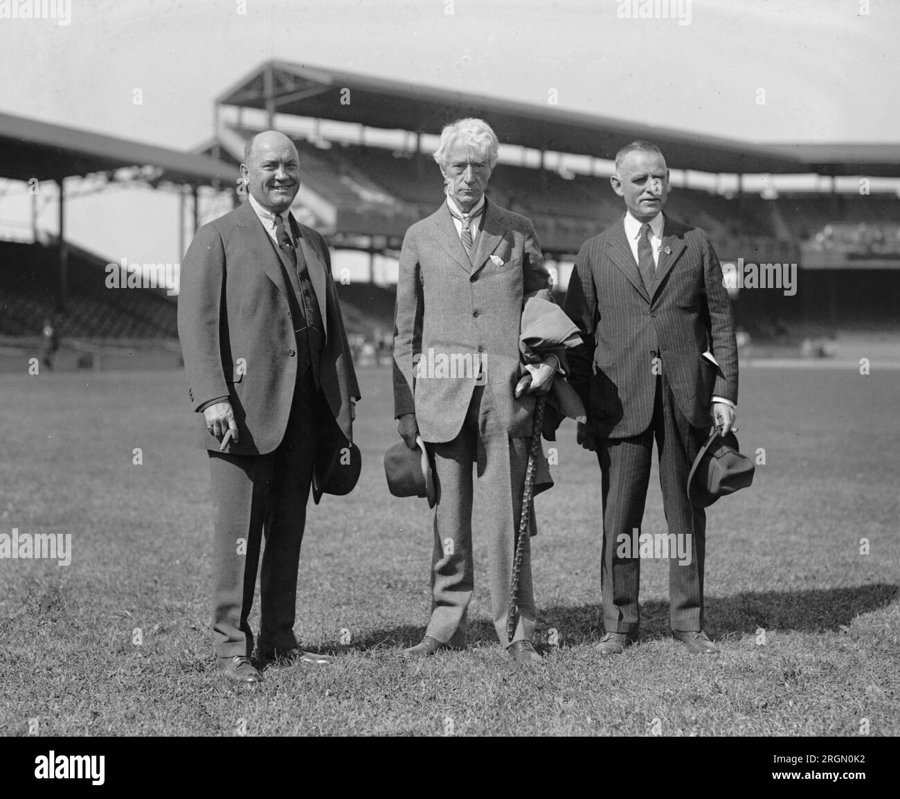 William M. Richardson, Baseball commissioner Judge Landis, Clark Griffith ca. October 2, 1924 Stock Photo