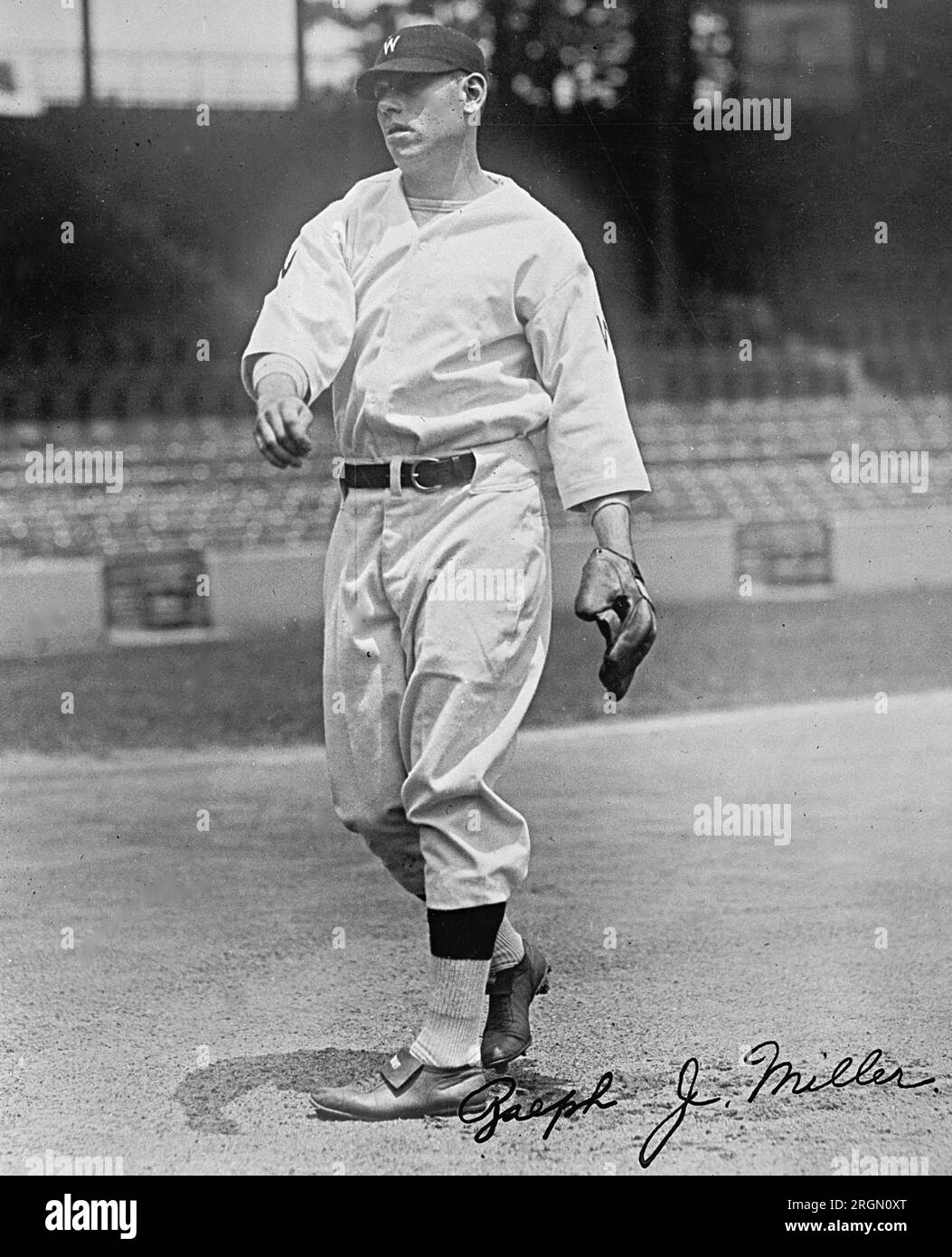 1924 Washington Senators: Outfielder Ralph Miller Stock Photo