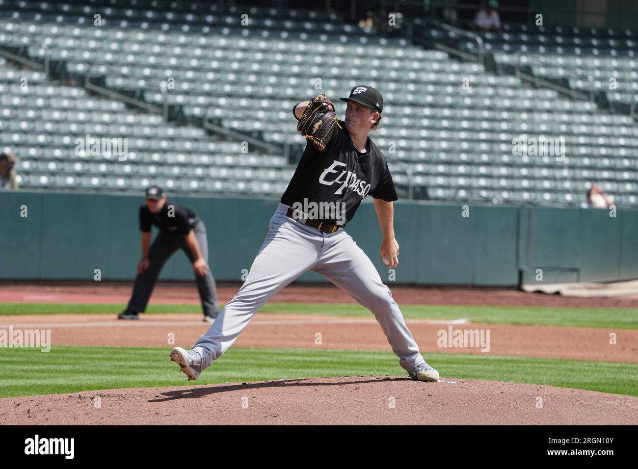 August 6 2023: El Paso pitcher Jay Groome (44) throws a pitch during ...