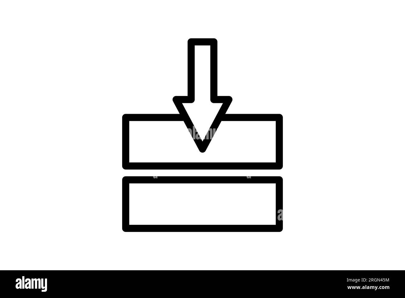Downloaded icon. suitable for web site design, app, user interfaces. line icon style. Simple vector design editable Stock Vector