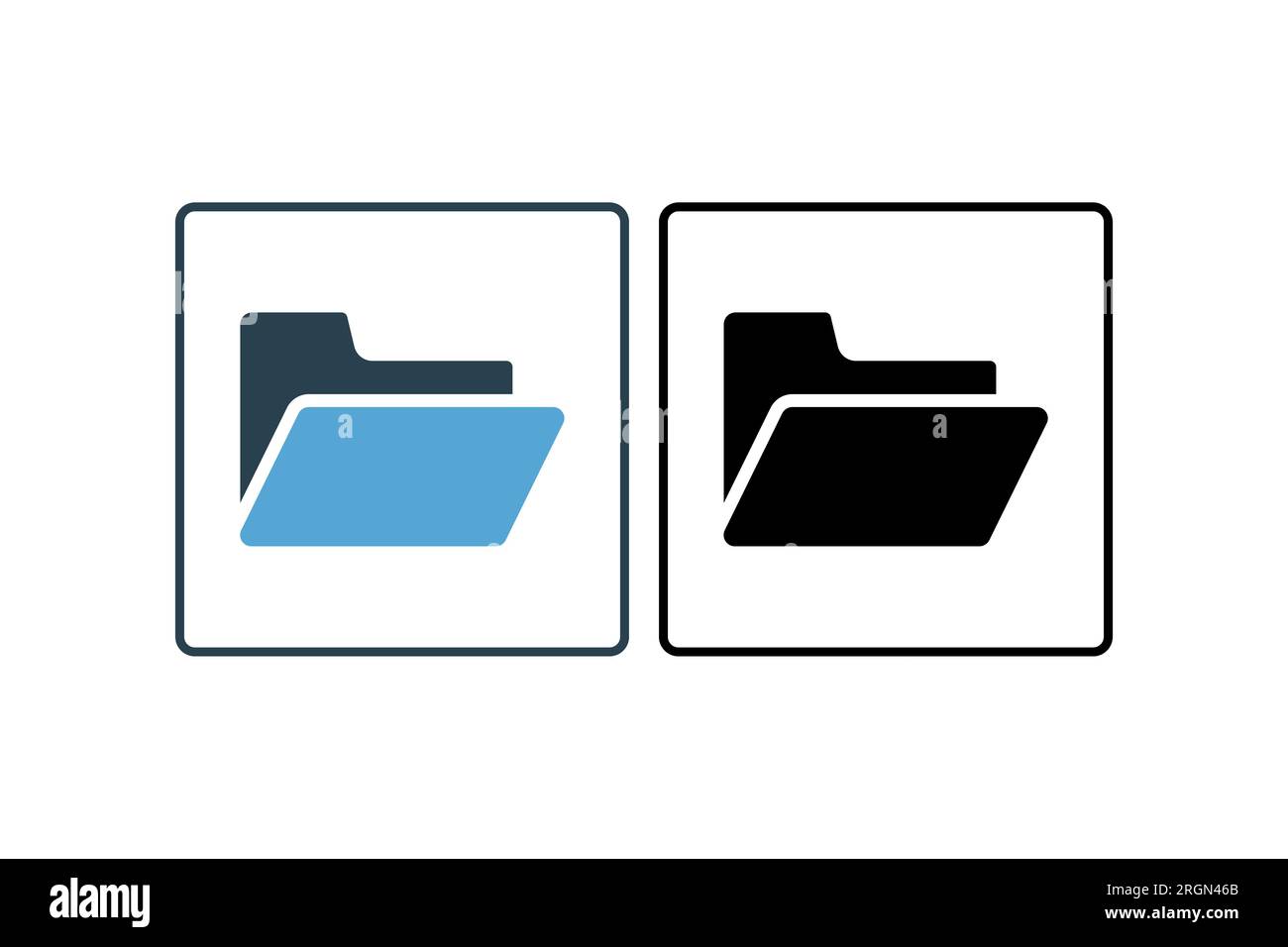 Folder Icon. suitable for web site design, app, user interfaces. solid icon style. Simple vector design editable Stock Vector