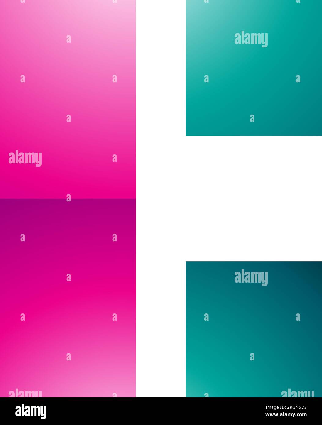 Magenta and Green Rectangular Glossy Letter C Icon on a White ...