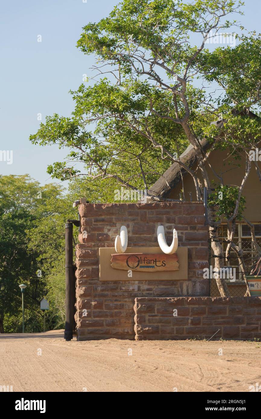 Entrance to Olifants camp, Kruger National Park, South Africa Stock Photo
