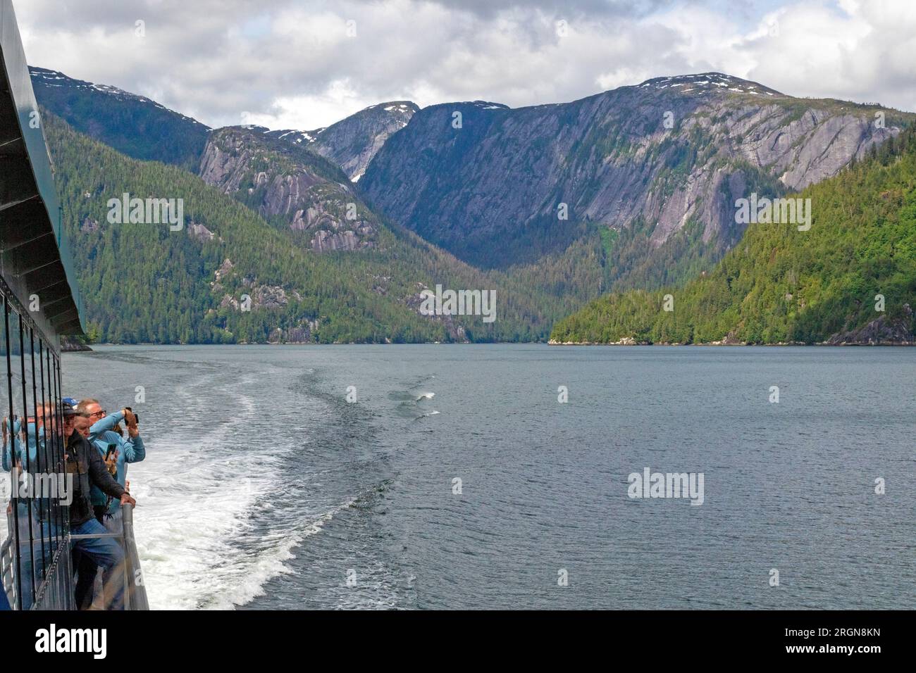 Boat tour in Misty Fjords National Monument Stock Photo