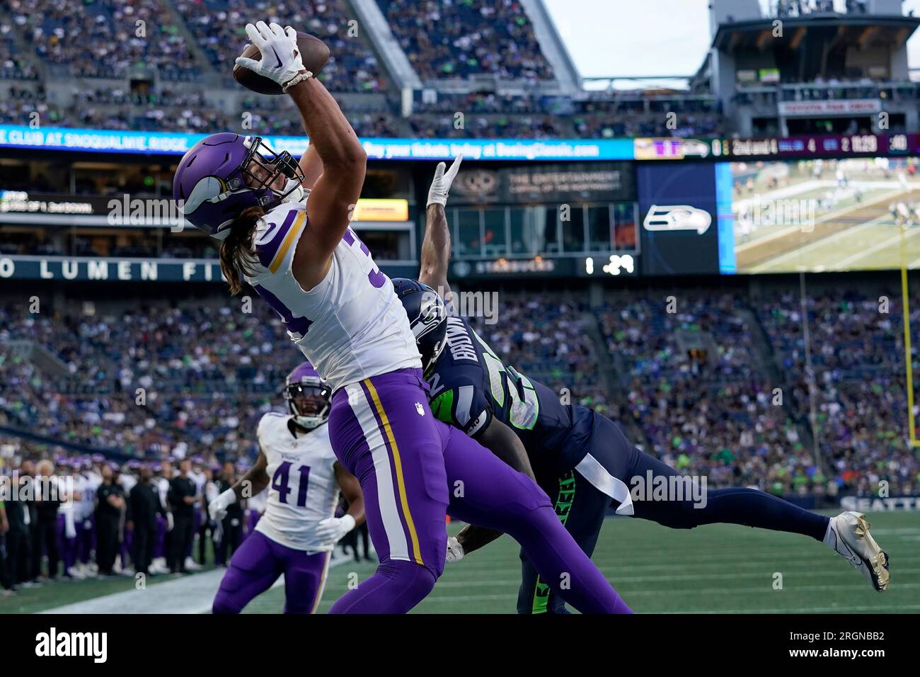 Minnesota Vikings tight end Nick Muse (34) in action against the