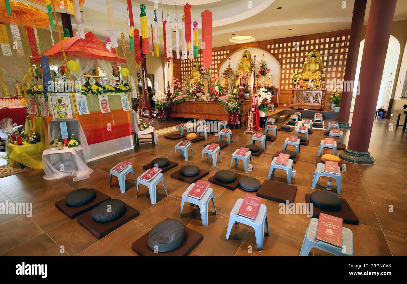 Rostock Lichtenhagen, Germany. 10th Aug, 2023. The Loc Uyen pagoda of the Buddhist Vietnamese