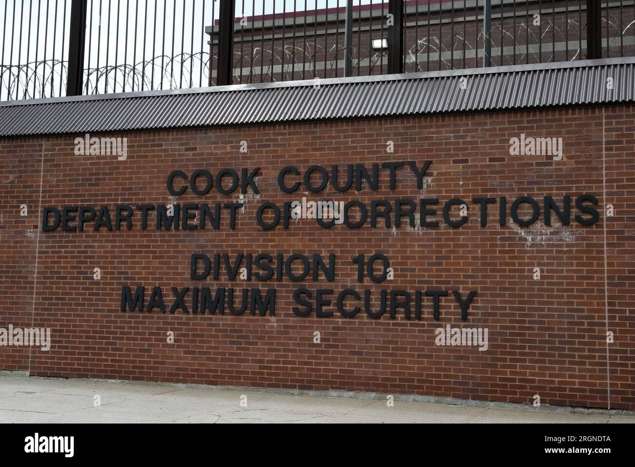 The Cook County Department of Corrections maximum security prison jail, Monday, Aug. 7, 2023, in Chicago. Stock Photo