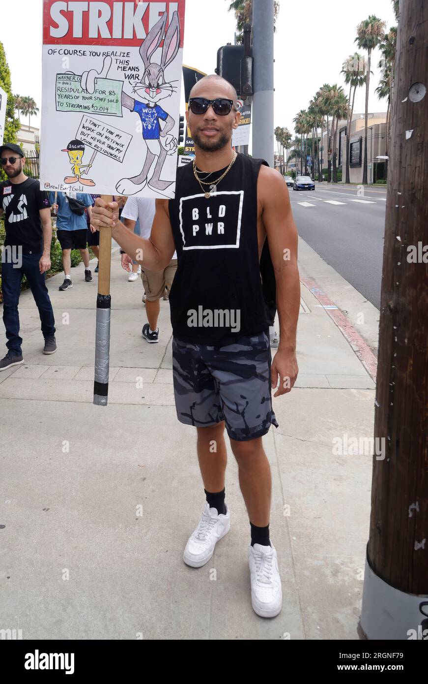 10 August 2023 Hollywood, California - Kendrick Sampson. SAG AFTRA-WGA