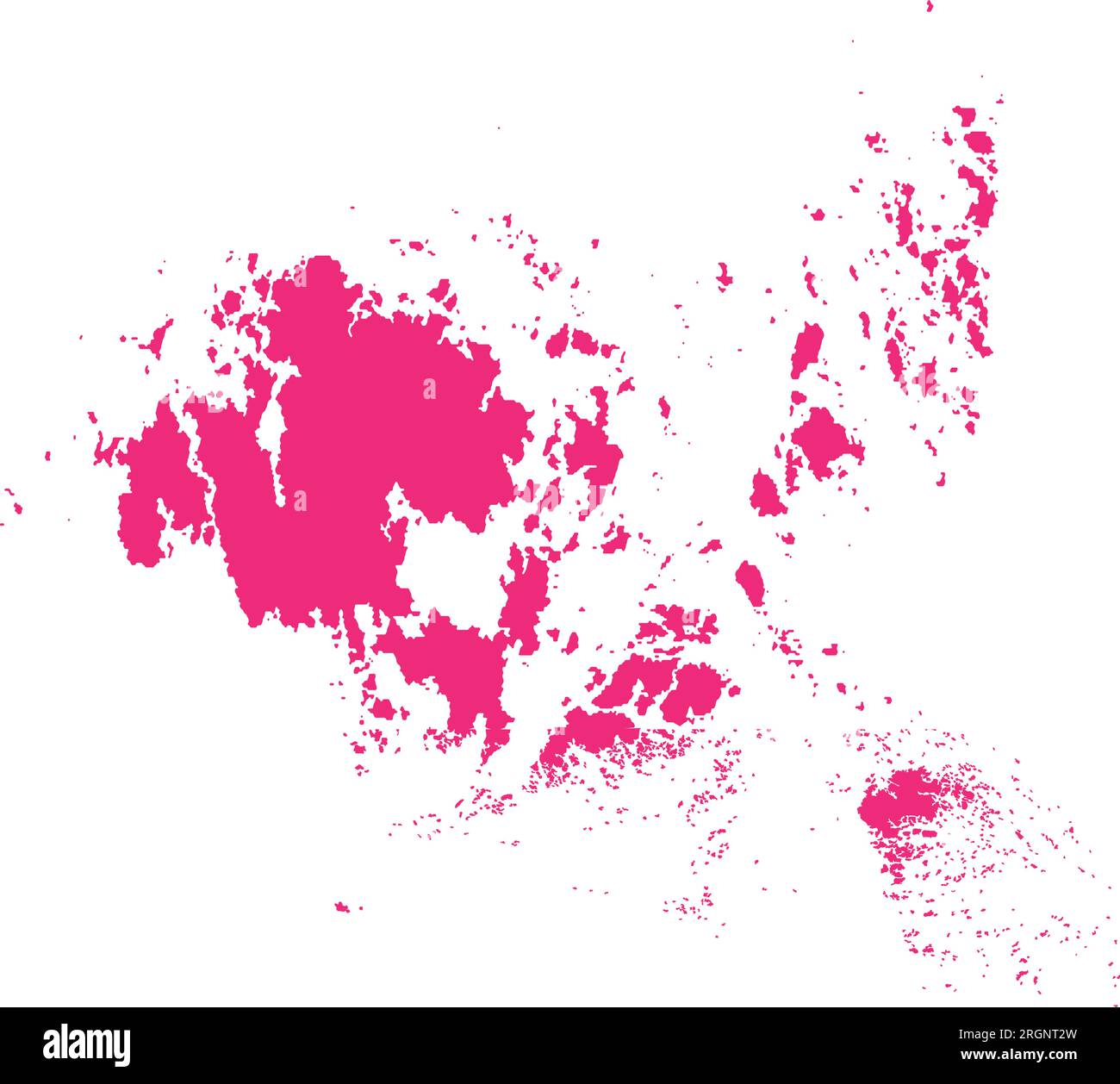 ROSE CMYK color map of ALAND ISLANDS, FINLAND Stock Vector