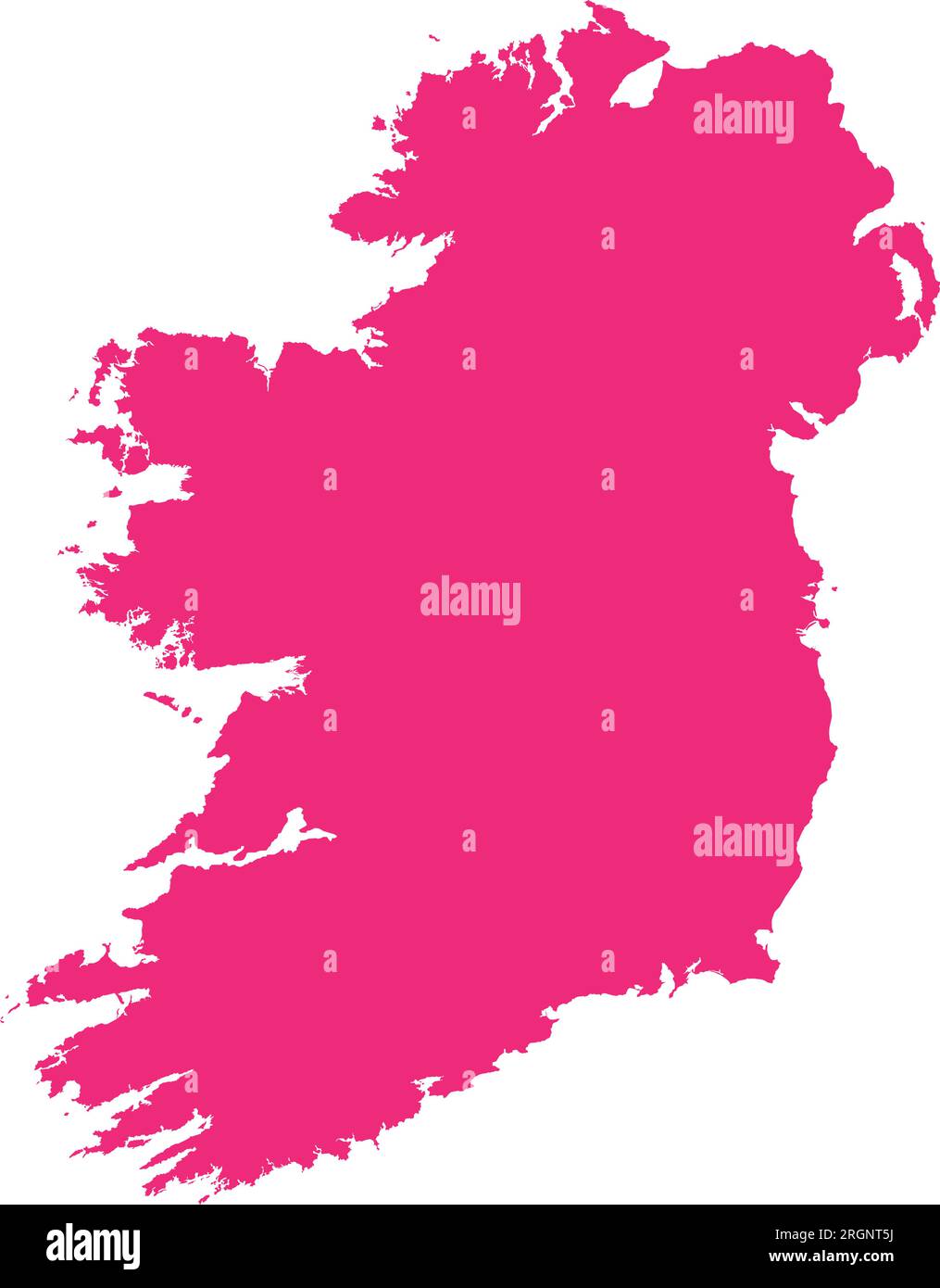 ROSE CMYK color map of IRELAND Stock Vector