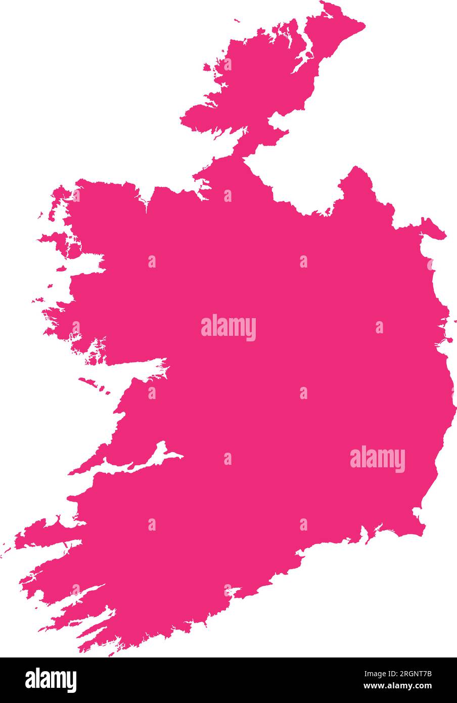 ROSE CMYK color map of REPUBLIC OF IRELAND Stock Vector