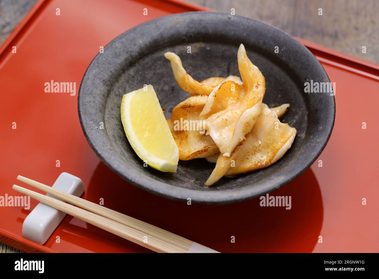 Butter fried Ishikagegai (Bering sea cockle), Japanese luxury seafood Stock Photo