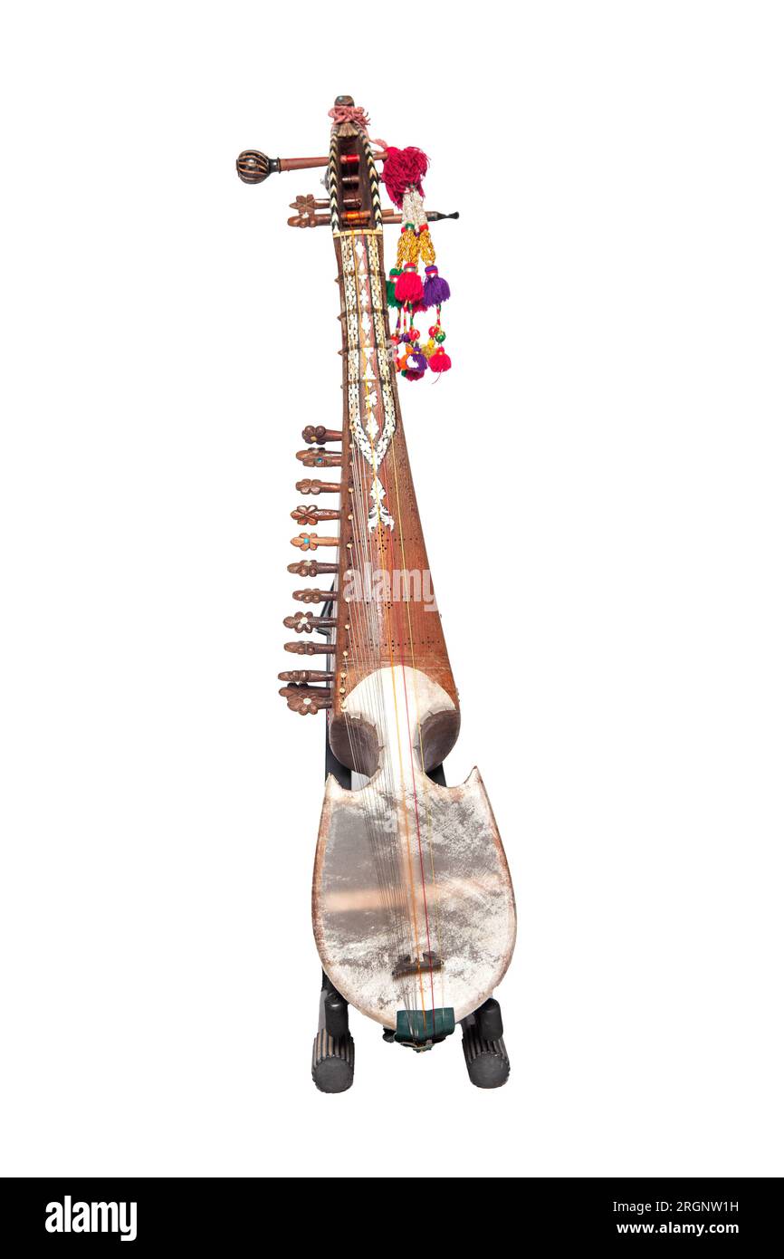 Rubab is a lute-like musical instrument and one of the national musical instruments of Afghanistan, is also commonly played in Pakistan and India by P Stock Photo