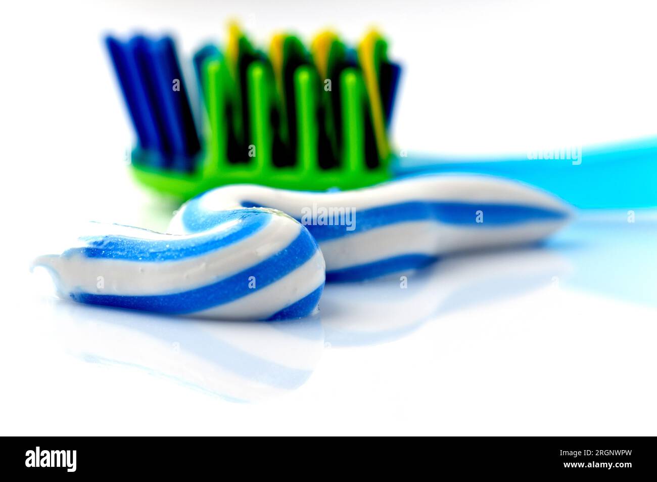 Toothpaste With Toothbrush Stock Photo Alamy