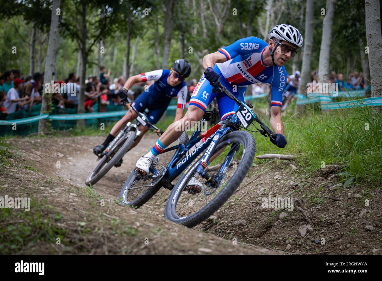 Czech Ondrej Cink in action during the Short-Track at the World Mountain  Bike Championships in Glentress, Scotland, Great Britain, August 10, 2023.  (C Stock Photo - Alamy