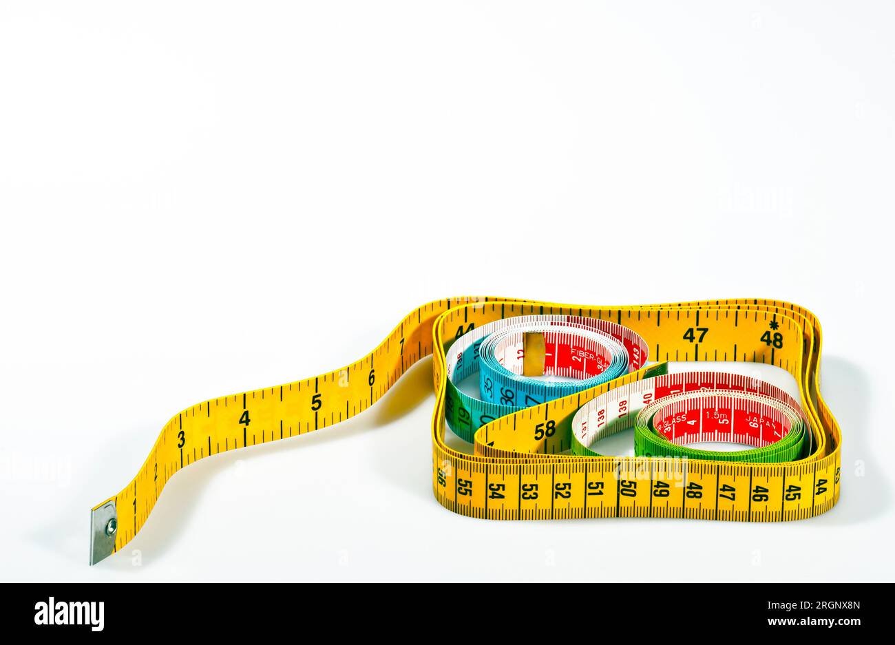 3d Rendering Of A Yellow Flexible Sewing Tape Measure In A