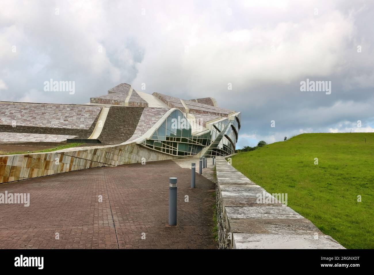 City of Culture of Galicia modern architecture buildings unfinished project Santiago de Compostela Province of A Coruña Galicia Spain Stock Photo