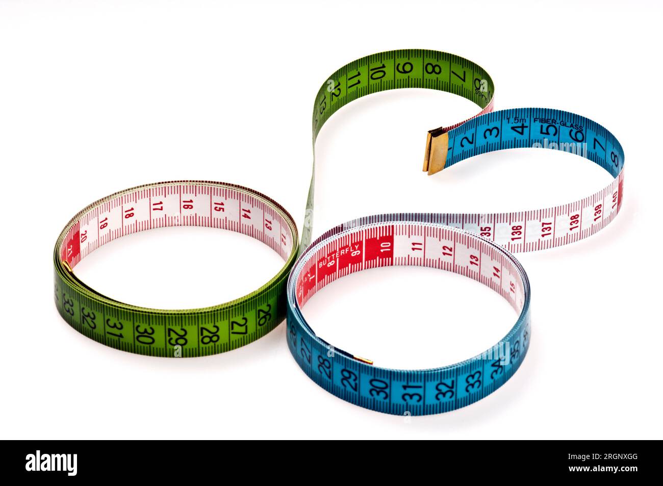 Measuring tape of the tailor isolated on white background Stock Photo ...