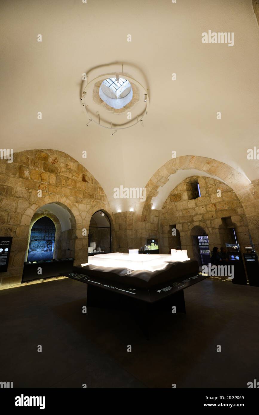Exhibit rooms in the renovated Tower of David museum located in the ...
