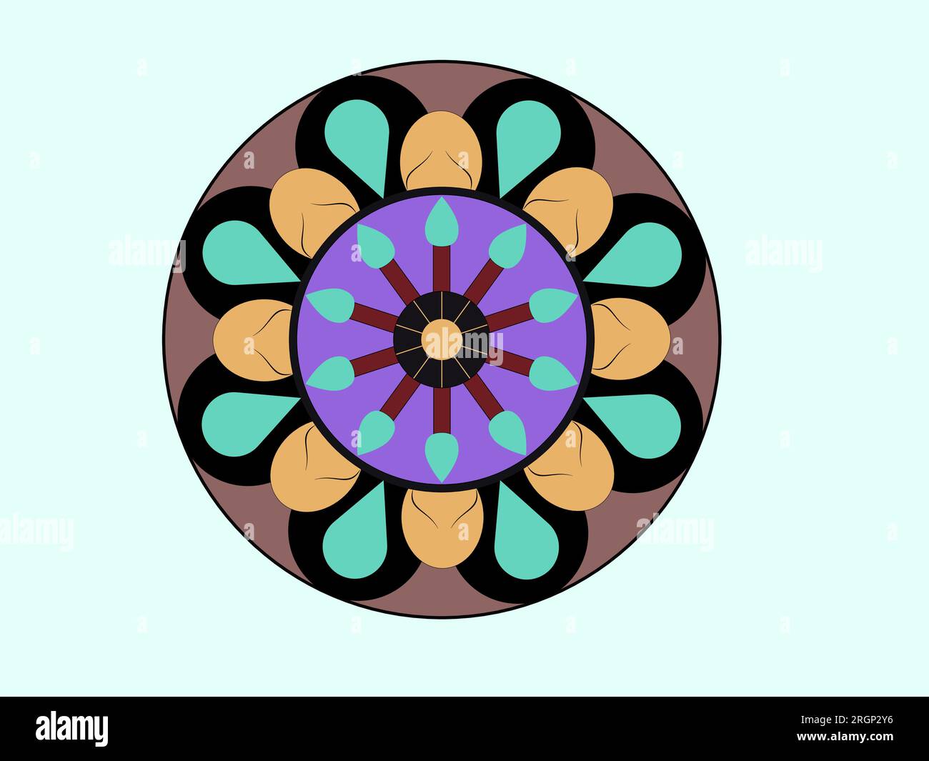 The Simple Mindful Mandala Background Stock Vector