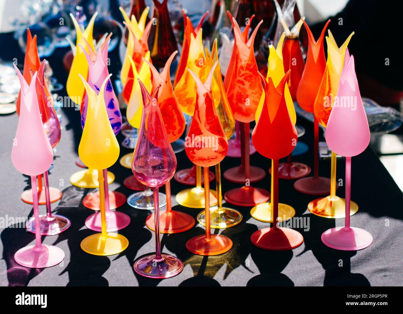 Tulip shaped handcrafts in the bazaar Stock Photo