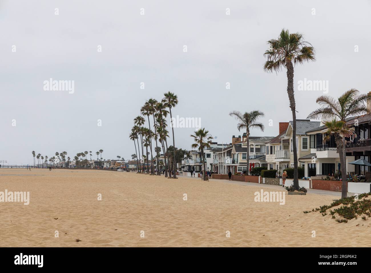 Beachfront homes on Balboa Island, CA Stock Photo Alamy