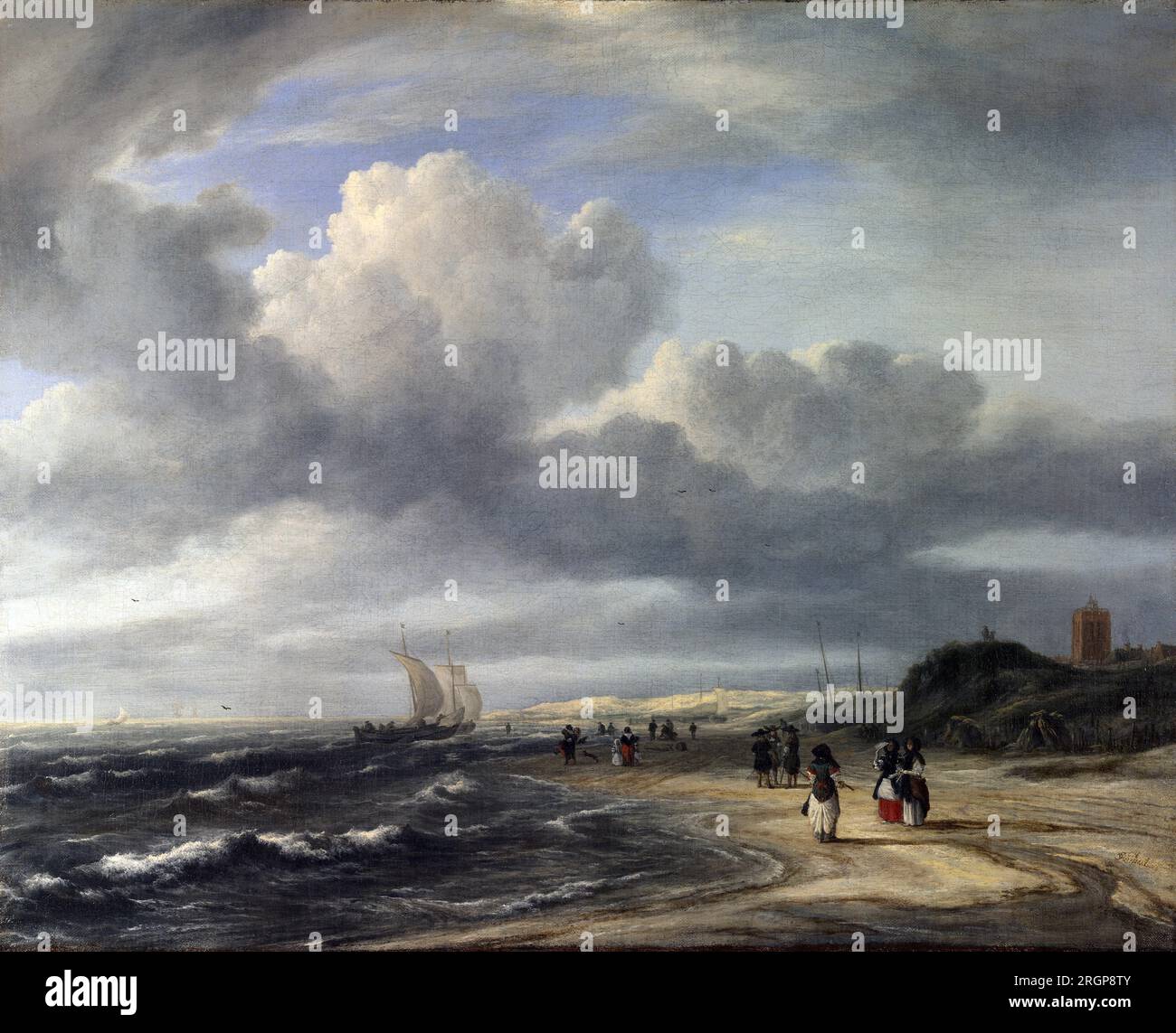 The shore at egmond aan zee 1675 jacob van ruisdael hi-res stock ...