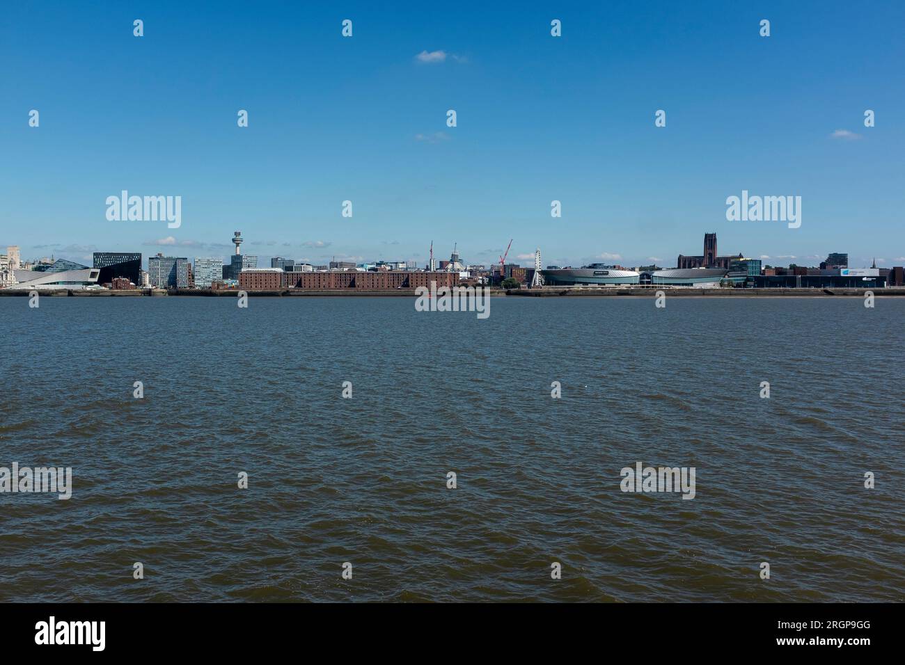 River Mersey looking towards Liverpool from Birkenhead Stock Photo Alamy